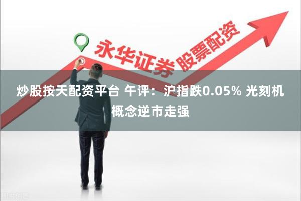 炒股按天配资平台 午评：沪指跌0.05% 光刻机概念逆市走强