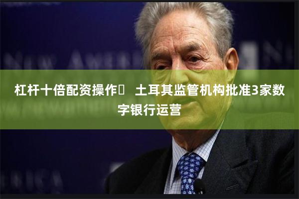 杠杆十倍配资操作	 土耳其监管机构批准3家数字银行运营