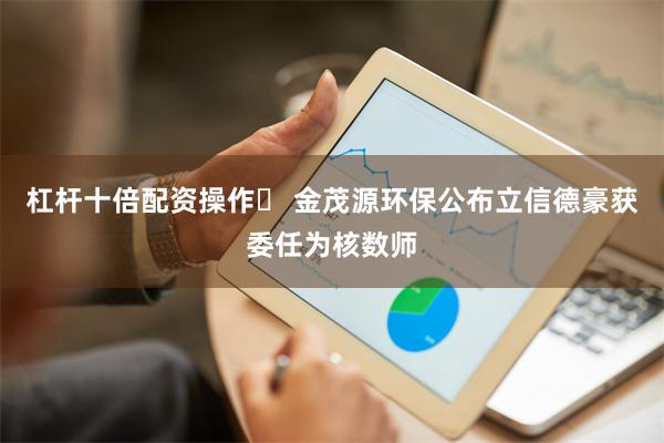 杠杆十倍配资操作	 金茂源环保公布立信德豪获委任为核数师