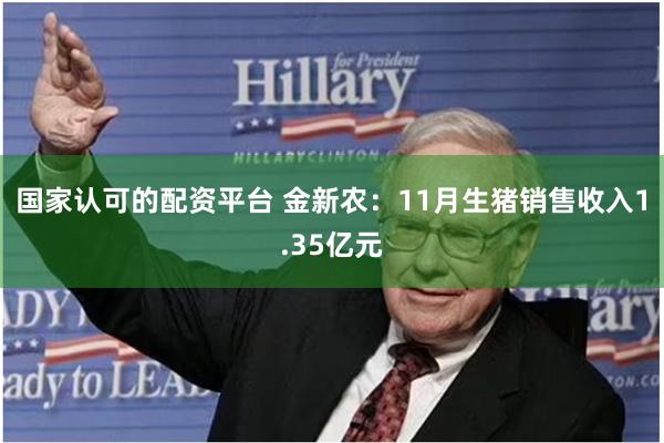国家认可的配资平台 金新农：11月生猪销售收入1.35亿元